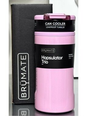 BruMate Hopsulator Trio V2- PETAL PINK- 12/16oz Standard Cans